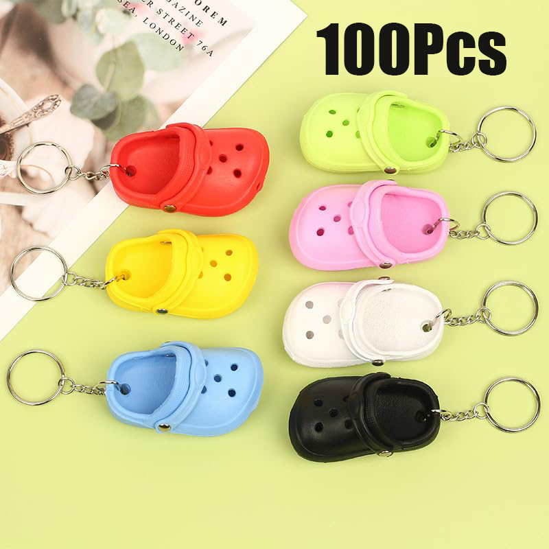 Croc Style Clog - 100 pièces Mini porte-clés style sabot