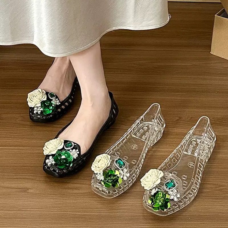 Jelly Sandal Women - Sandales plates ajourées pour femme, style