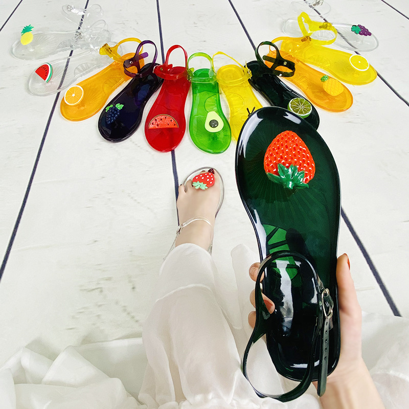 Jelly Sandal Women - Sandales d'été pour femme en gelée,