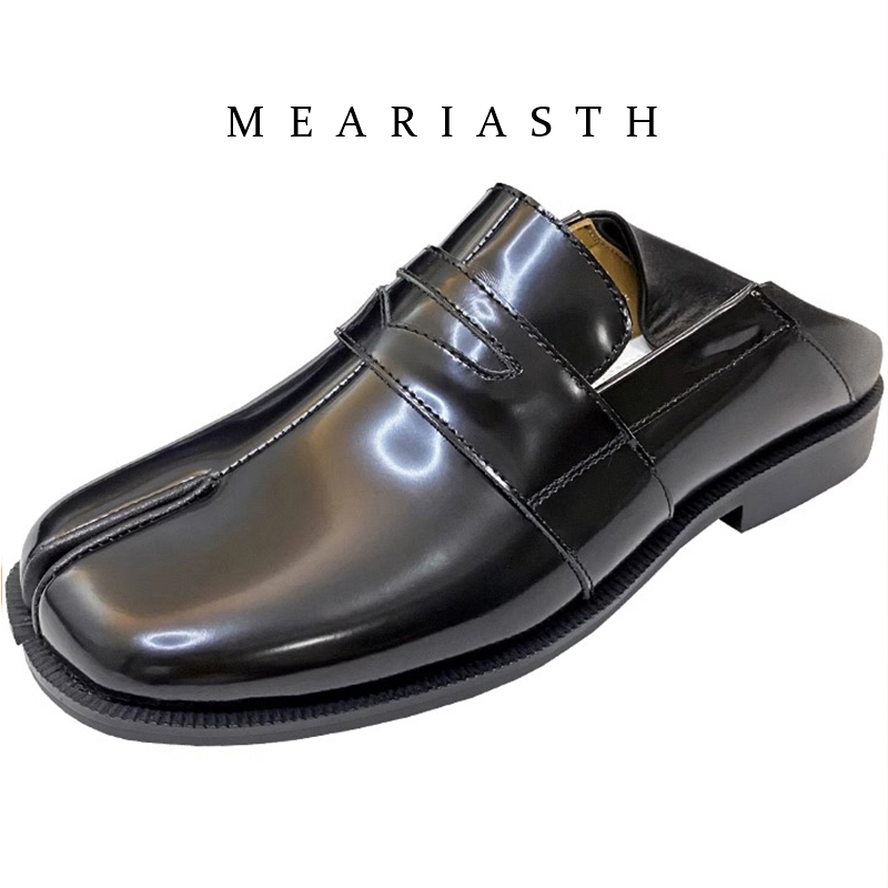 Women'S Shoes Hey Dude - Mocassins Tabi noirs en cuir verni