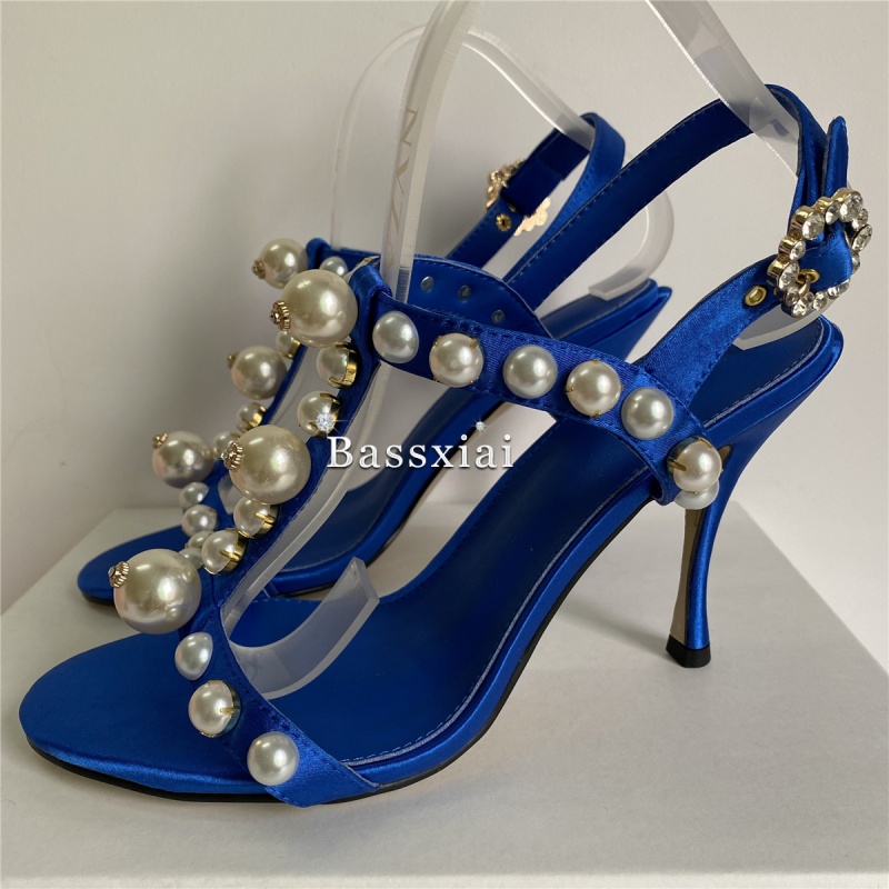Perle perle décor t-strap talo - Strappy Heeled Sandals avis et prix