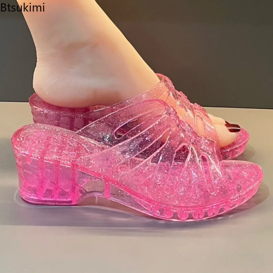 Nouvelles sandales compensées  - Jelly Sandal Women avis et prix