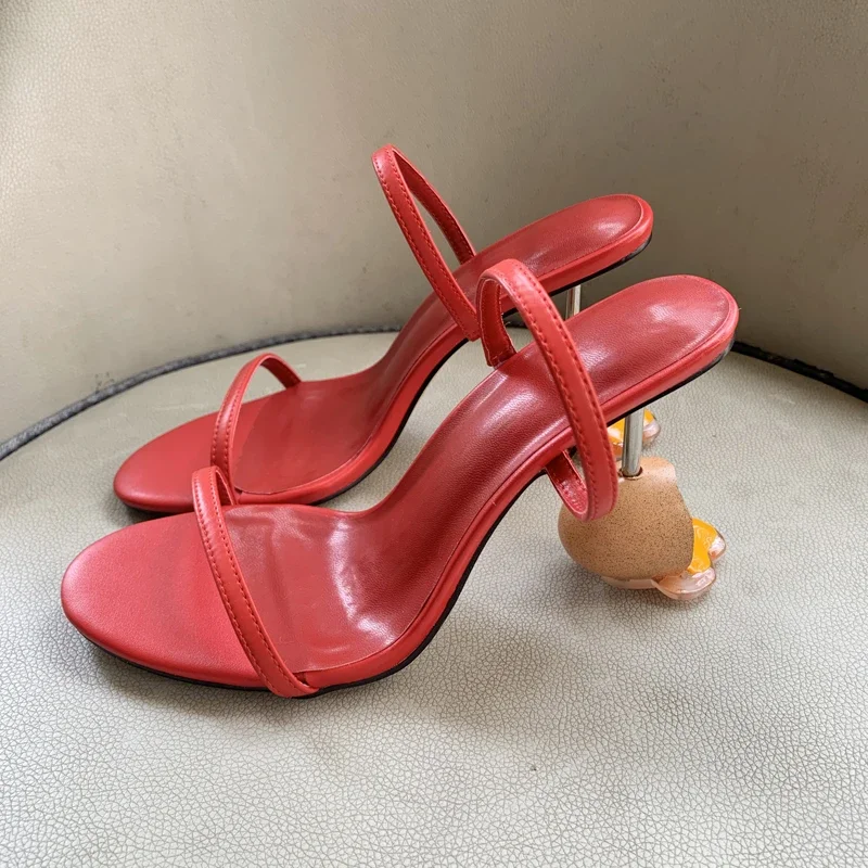 Sandales d'été à lanières bout - Strappy Heeled Sandals avis et prix