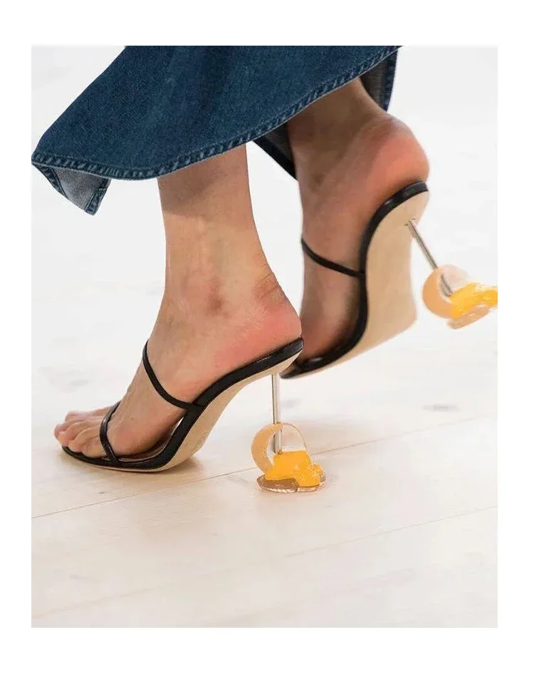 Sandales d'été à lanières bout - Strappy Heeled Sandals avis et prix
