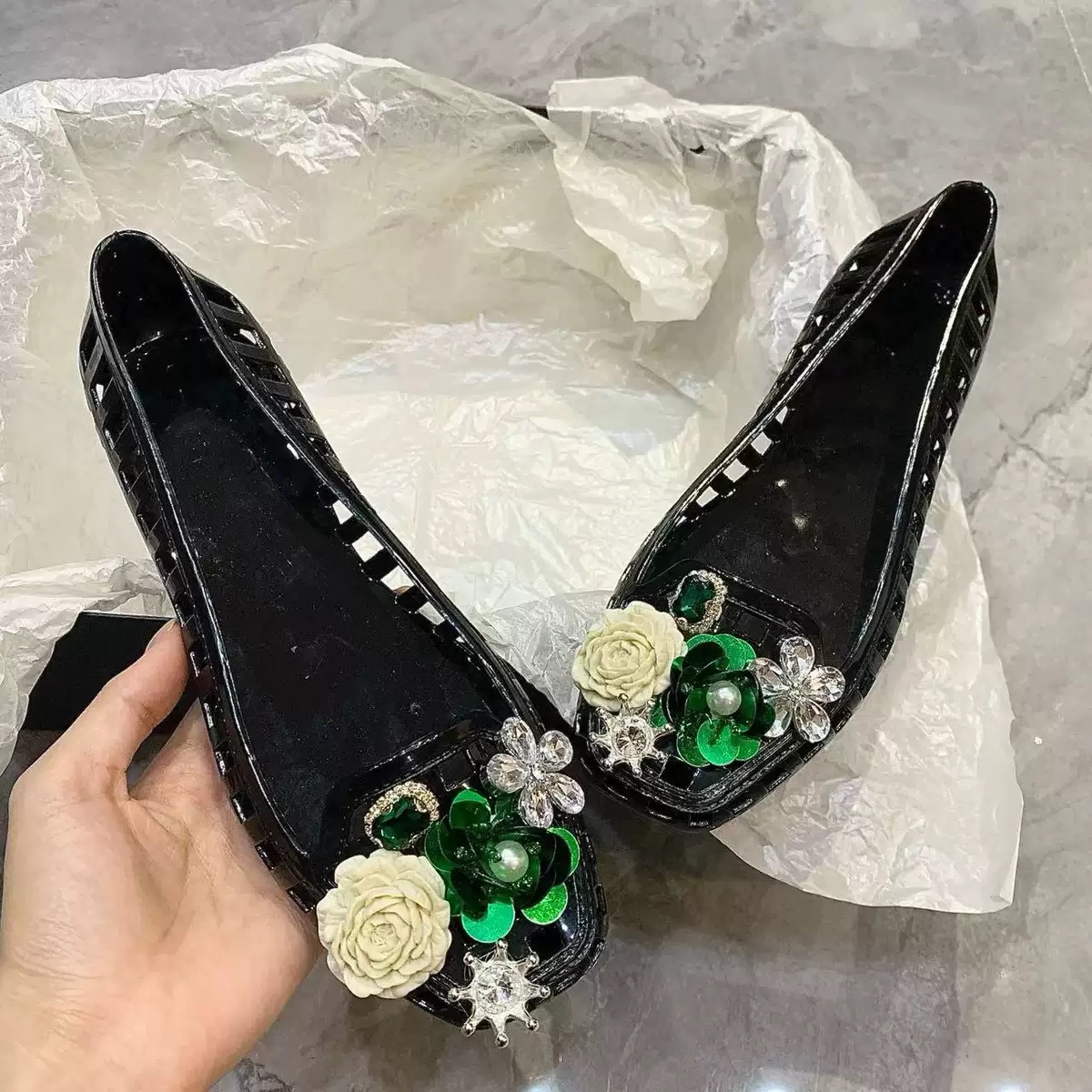 Sandales plates ajourées pour  - Jelly Sandal Women avis et prix