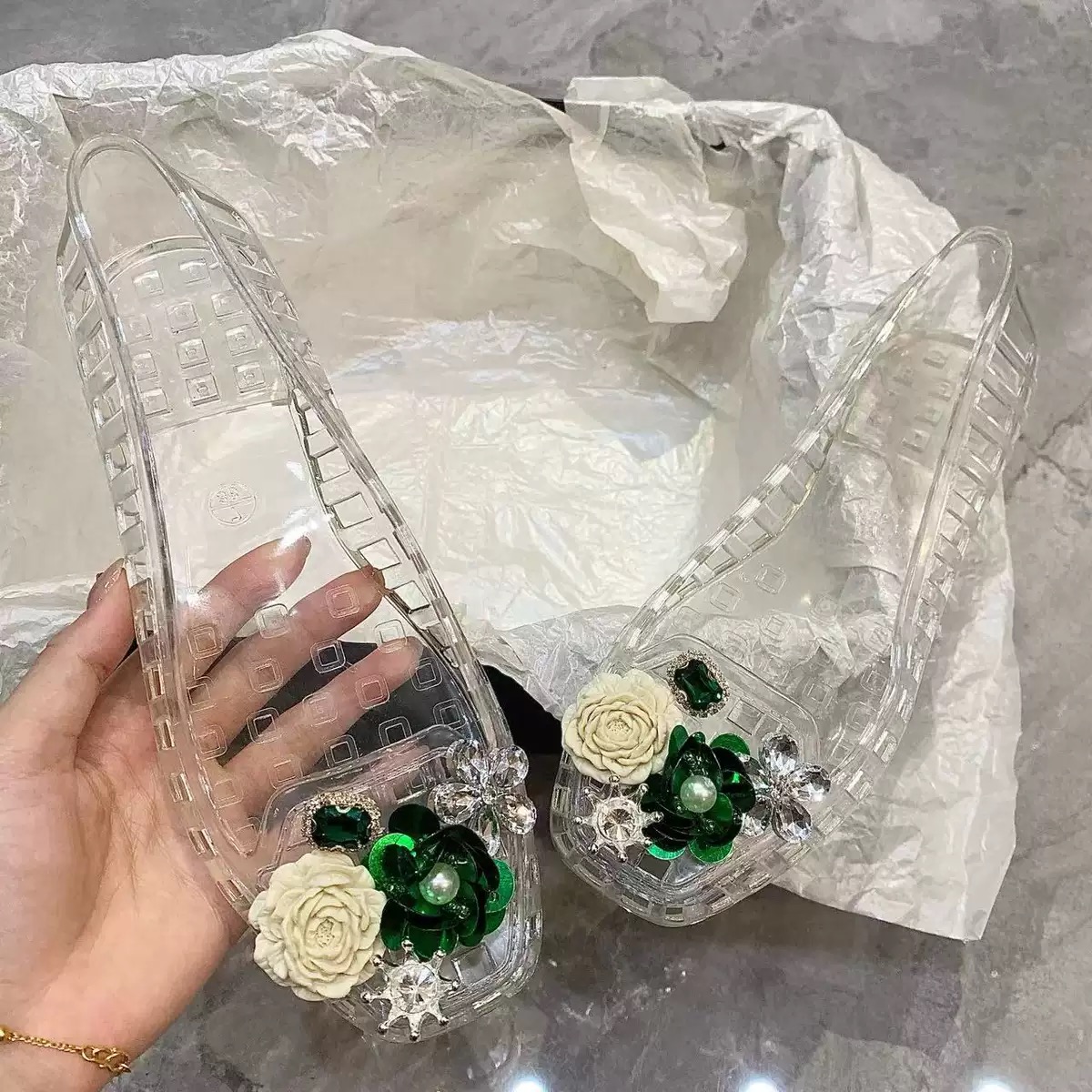 Sandales plates ajourées pour  - Jelly Sandal Women avis et prix