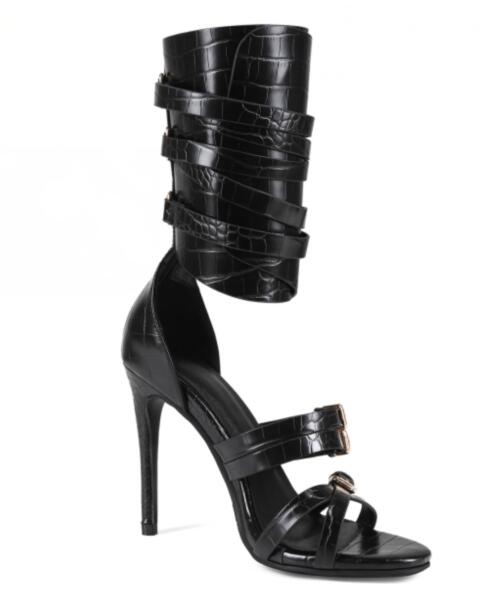 Sandales longues sexy en cuir  - Strappy Heeled Sandals avis et prix