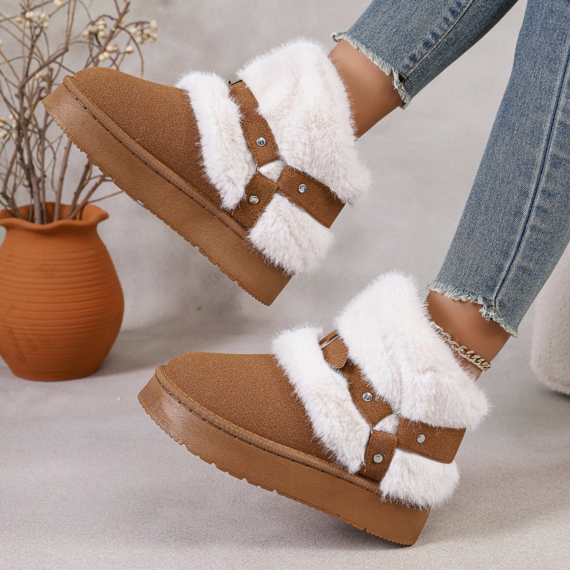 Bottes de neige en peluche pou - Women'S Shoes In Size 12 avis et prix